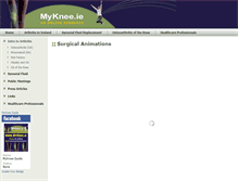 Tablet Screenshot of myknee.ie